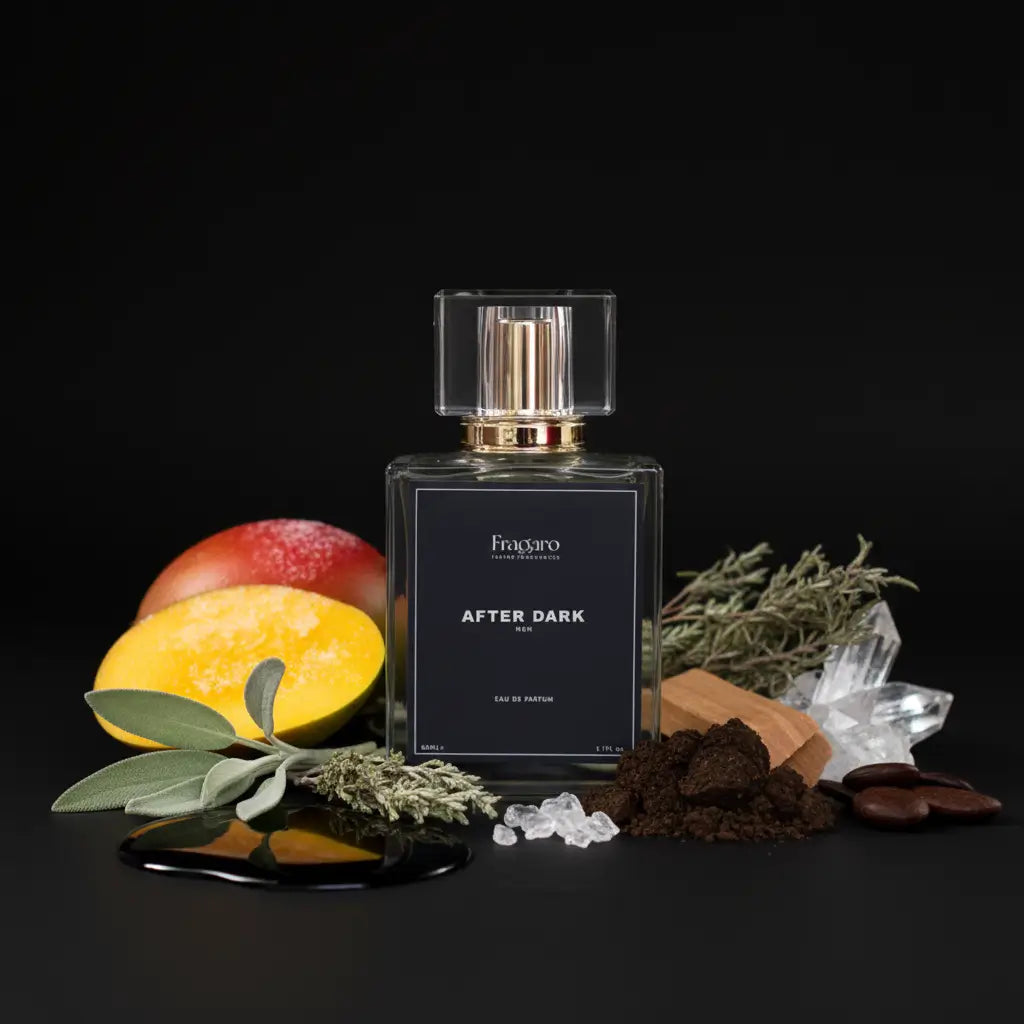 After Dark 50ml men's perfume bottle by Fragaro Ingredients