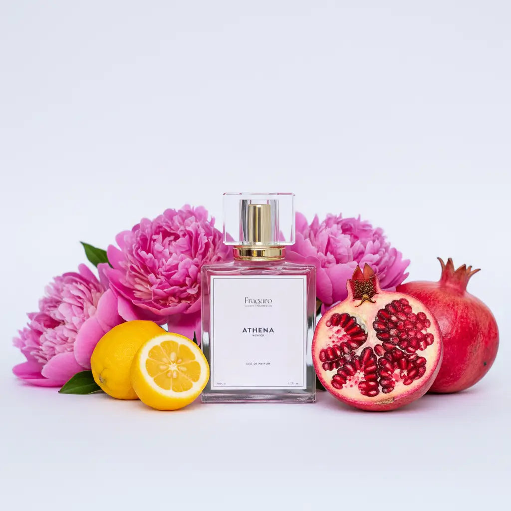 Athena 50ml women's perfume bottle by Fragaro Ingredients
