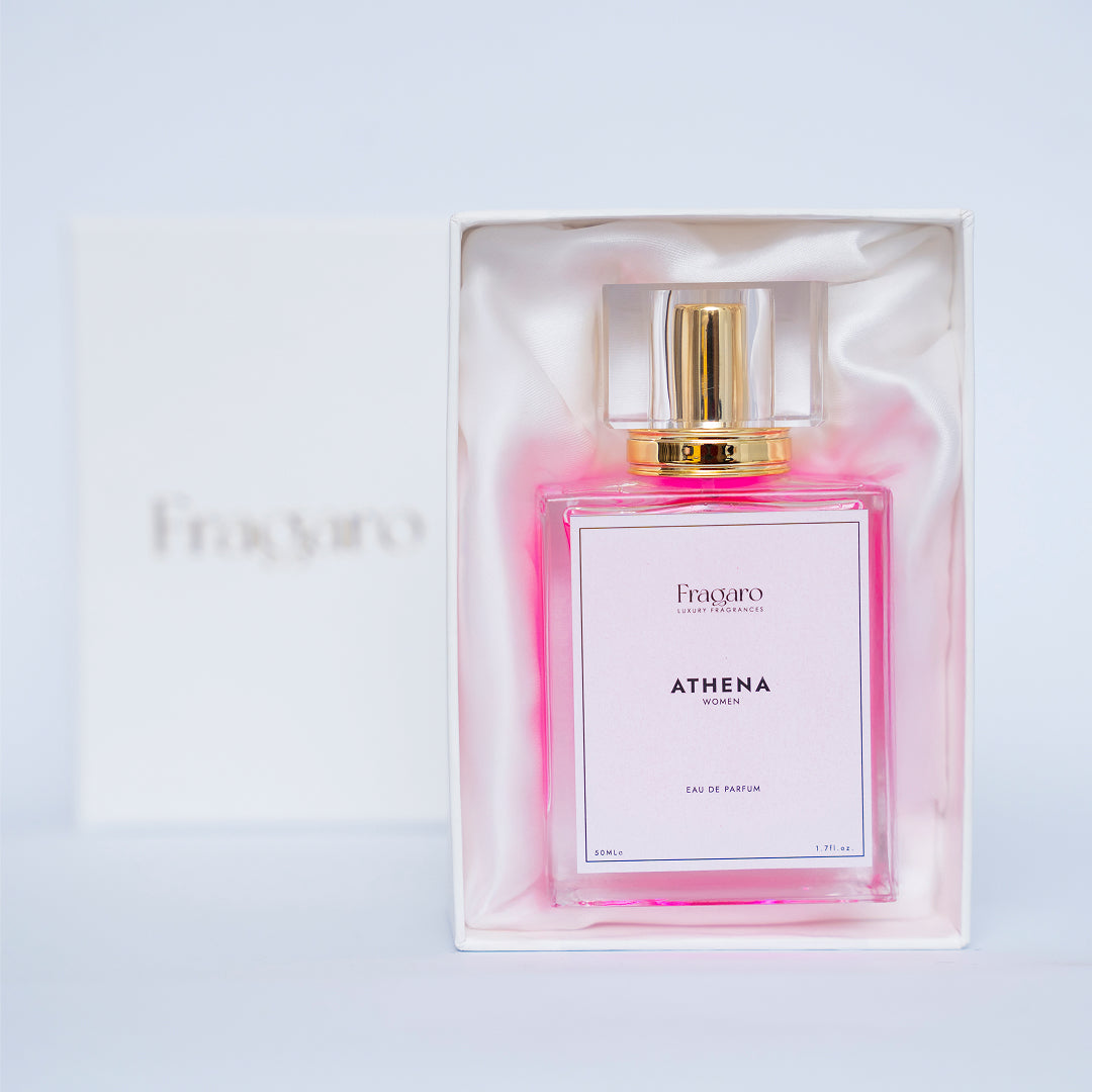Athena 50ml women's perfume bottle by Fragaro with giftable box