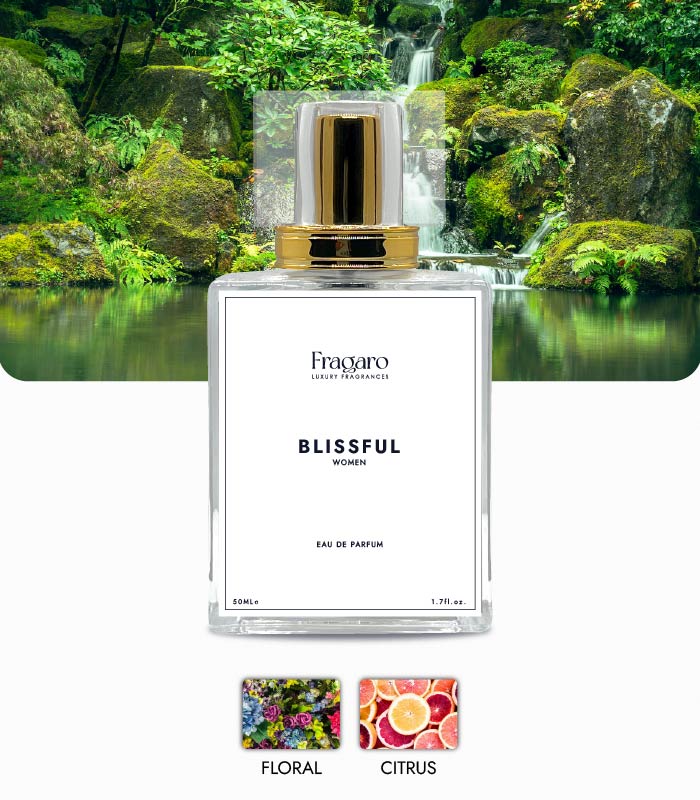 Blissful 50ml women's perfume bottle by Fragaro Accords