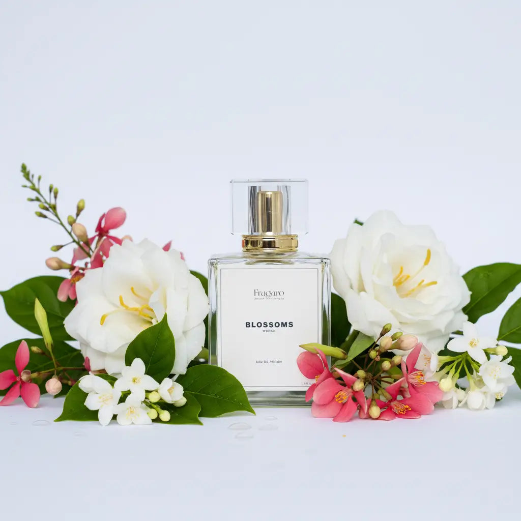 Blossoms 50ml women's perfume bottle by Fragaro Ingredients