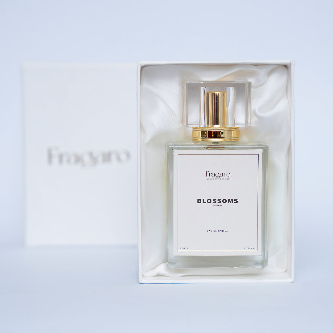 Blossoms 50ml women's perfume bottle by Fragaro with giftable box