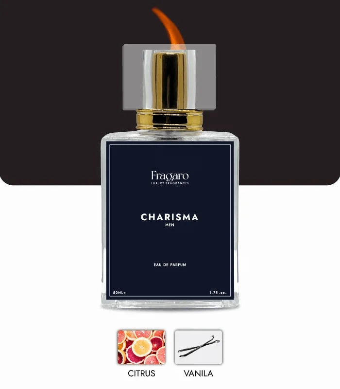 Charisma 50ml men's perfume bottle by Fragaro Accords