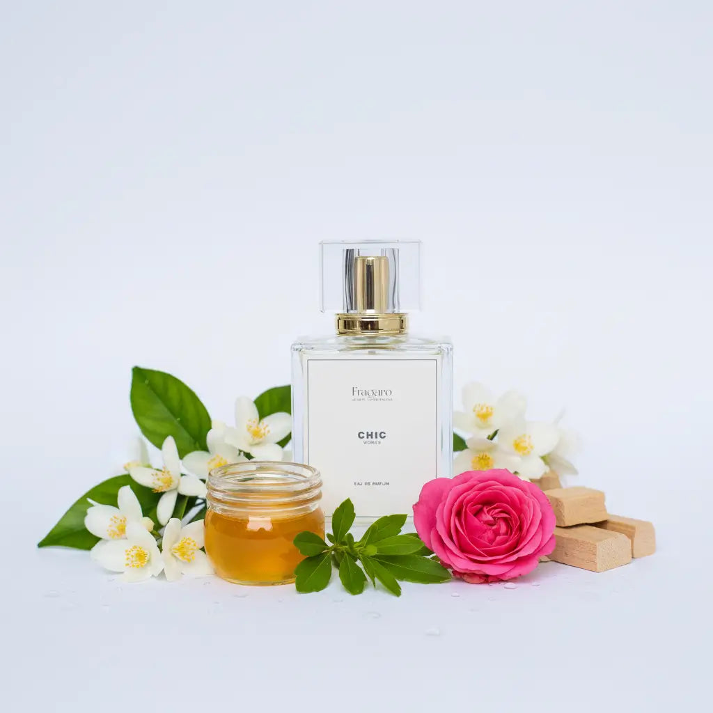 Chic 50ml women's perfume bottle by Fragaro Ingredients