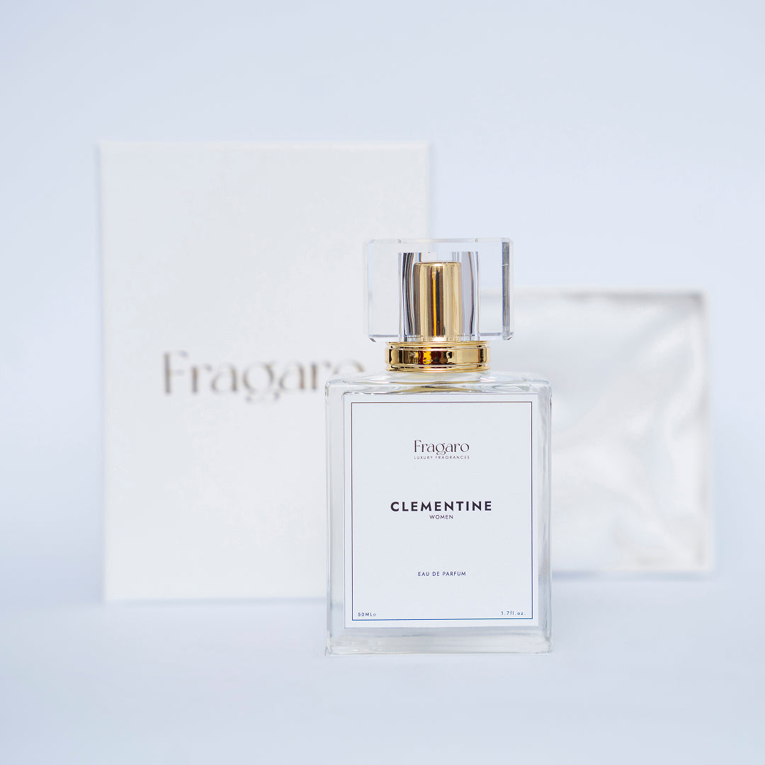 Clementine 50ml women's perfume bottle by Fragaro with giftable box