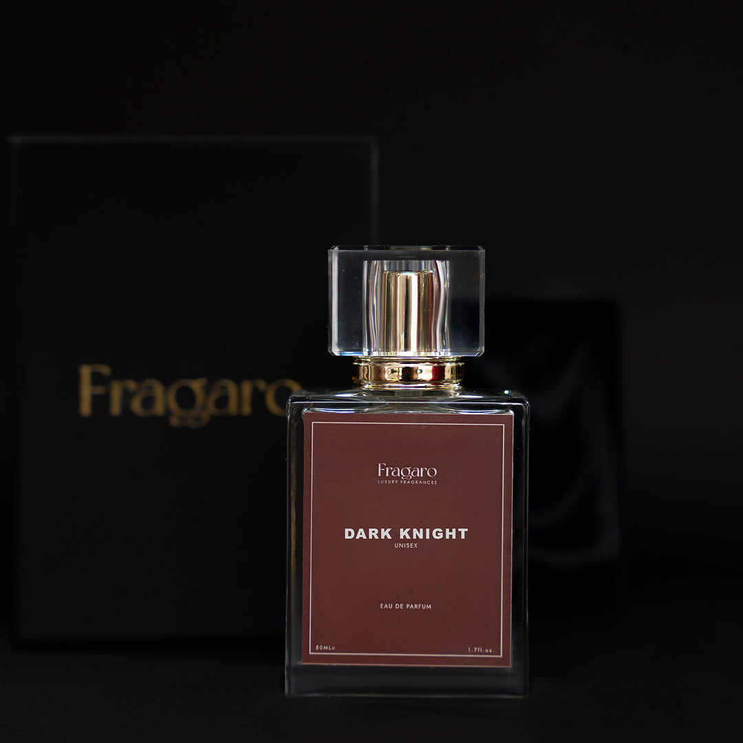 Dark Knight 50ml unisex perfume bottle by Fragaro with premium packaging