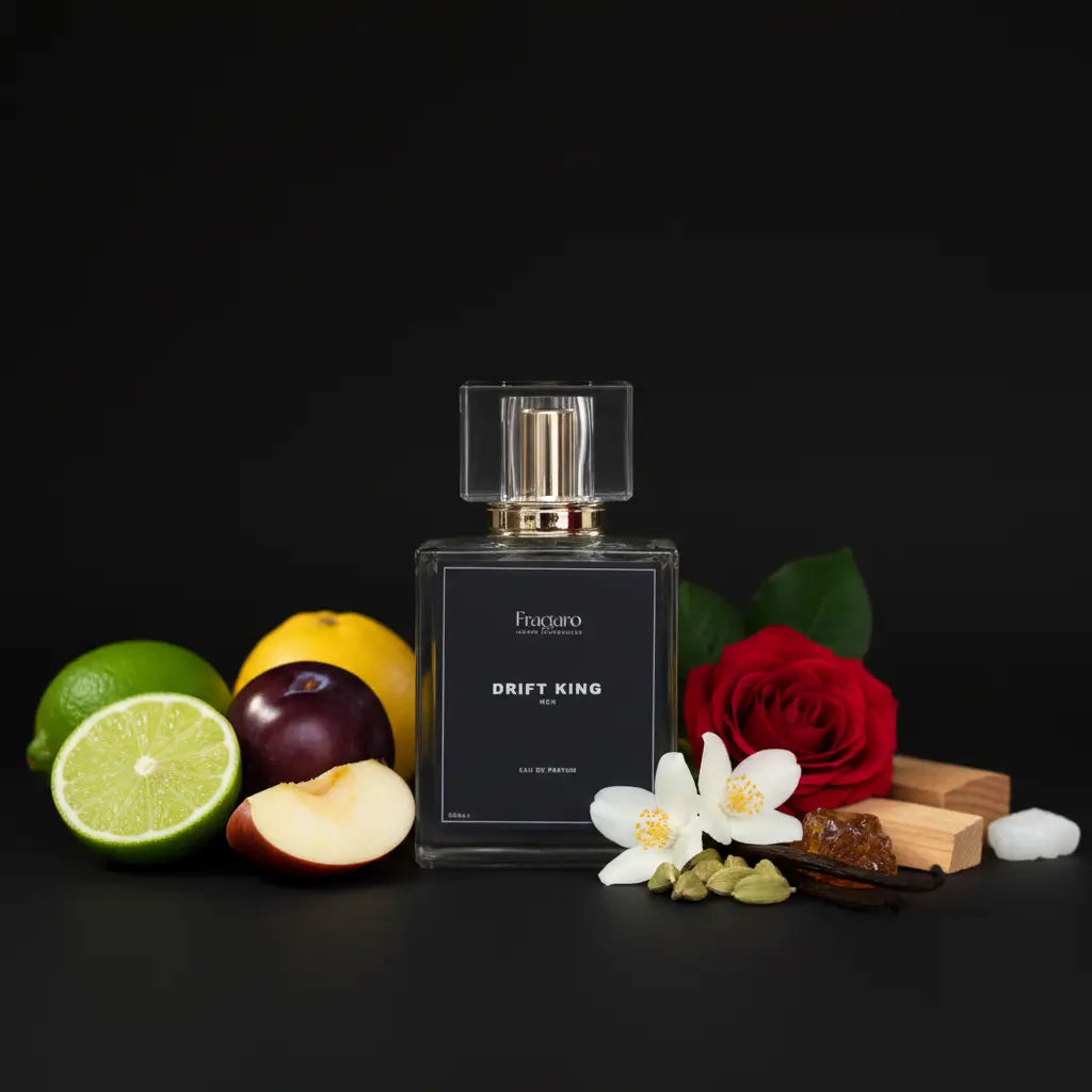 Drift King 50ml men's perfume bottle by Fragaro ingredients