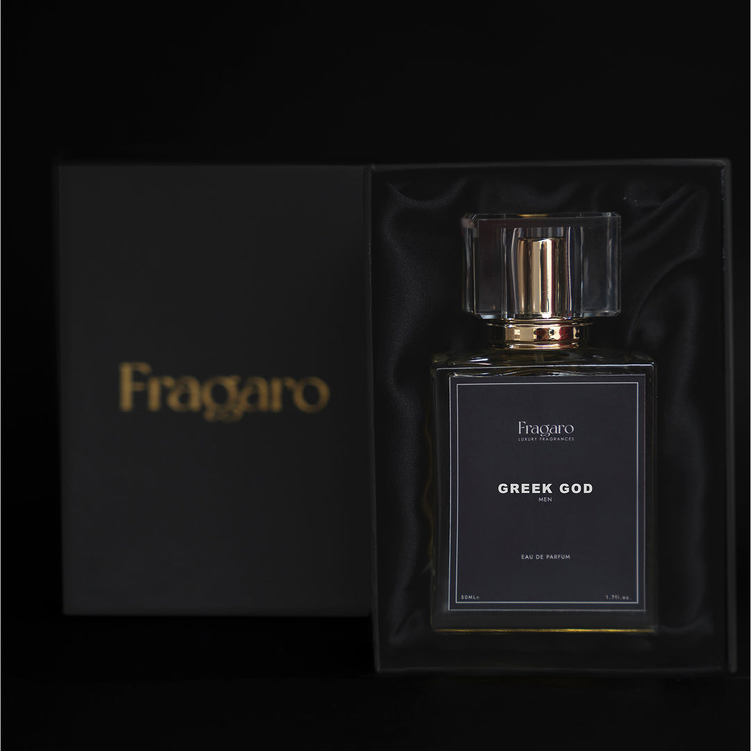 Greek God 50ml men's perfume bottle by Fragaro with gift packing