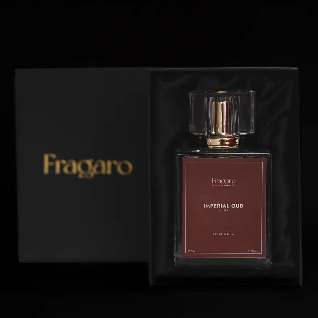 Imperial Oud 50ml unisex perfume bottle by Fragaro with gift packing
