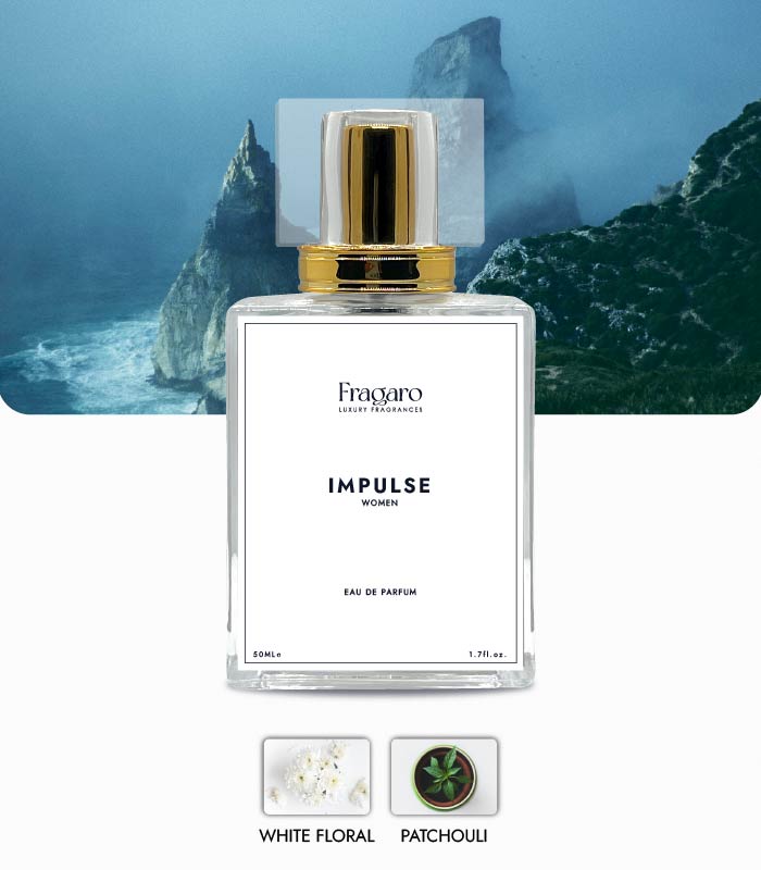 Impulse 50ml women's perfume bottle by Fragaro Accords
