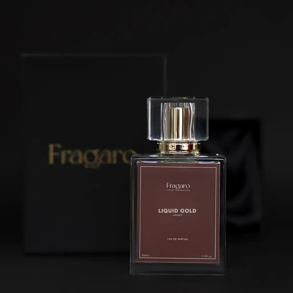 Liquid Gold 50ml unisex perfume bottle by Fragaro with gift packing