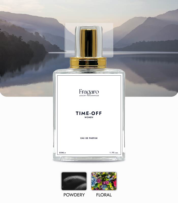 Time-Off 50ml women's perfume bottle by Fragaro Accords