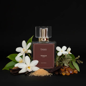 Vanille 50ml unisex perfume bottle by Fragaro with ingredients